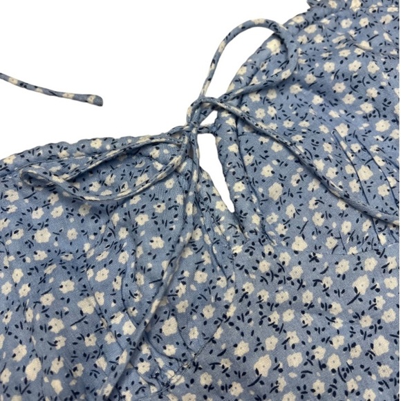 Princess Polly blue floral crop top - size 12 - Picture 7 of 7